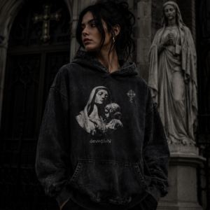 Virgin Mary with Jesus vintage hoodie
