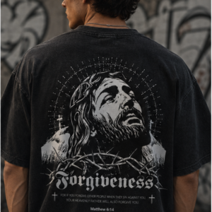 Forgiveness grunge christian oversized t-shirt for men
