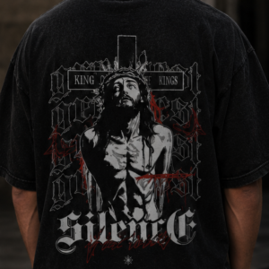 silence goth christian oversized t-shirt